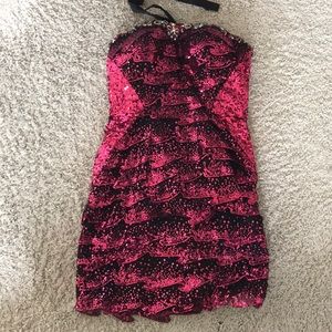 Pink sequins dress